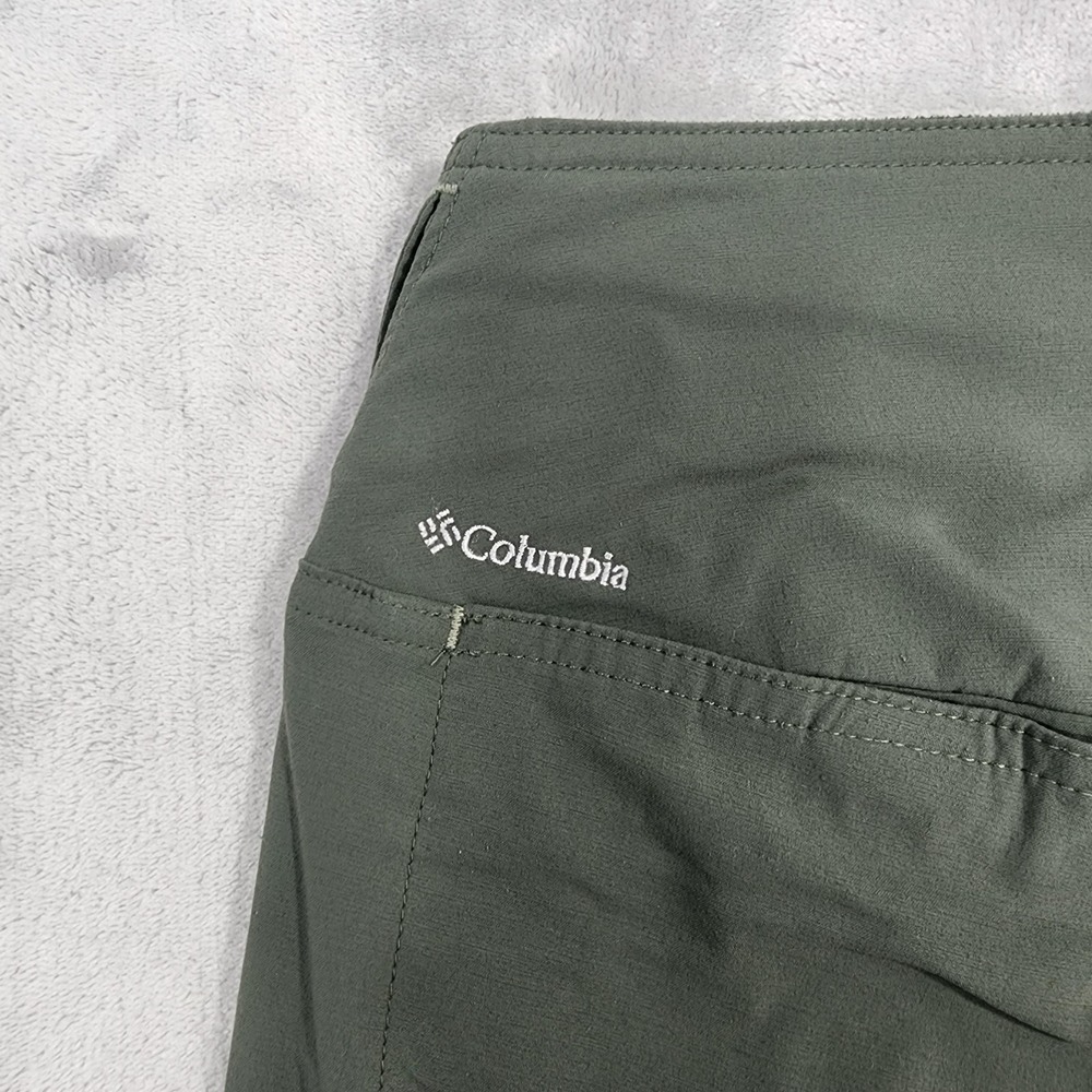 Columbia Pants Womens 6 SHORT Green Omni-Shield Convertible Cargo Hiking Stretch - Picture 3 of 13
